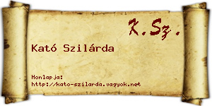 Kató Szilárda névjegykártya